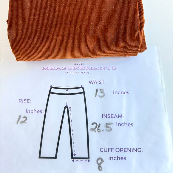 & Other Stories Womens Kick Flare Corduroy Pants Size 2 Fall Chestnut Brown - Picture 7 of 7